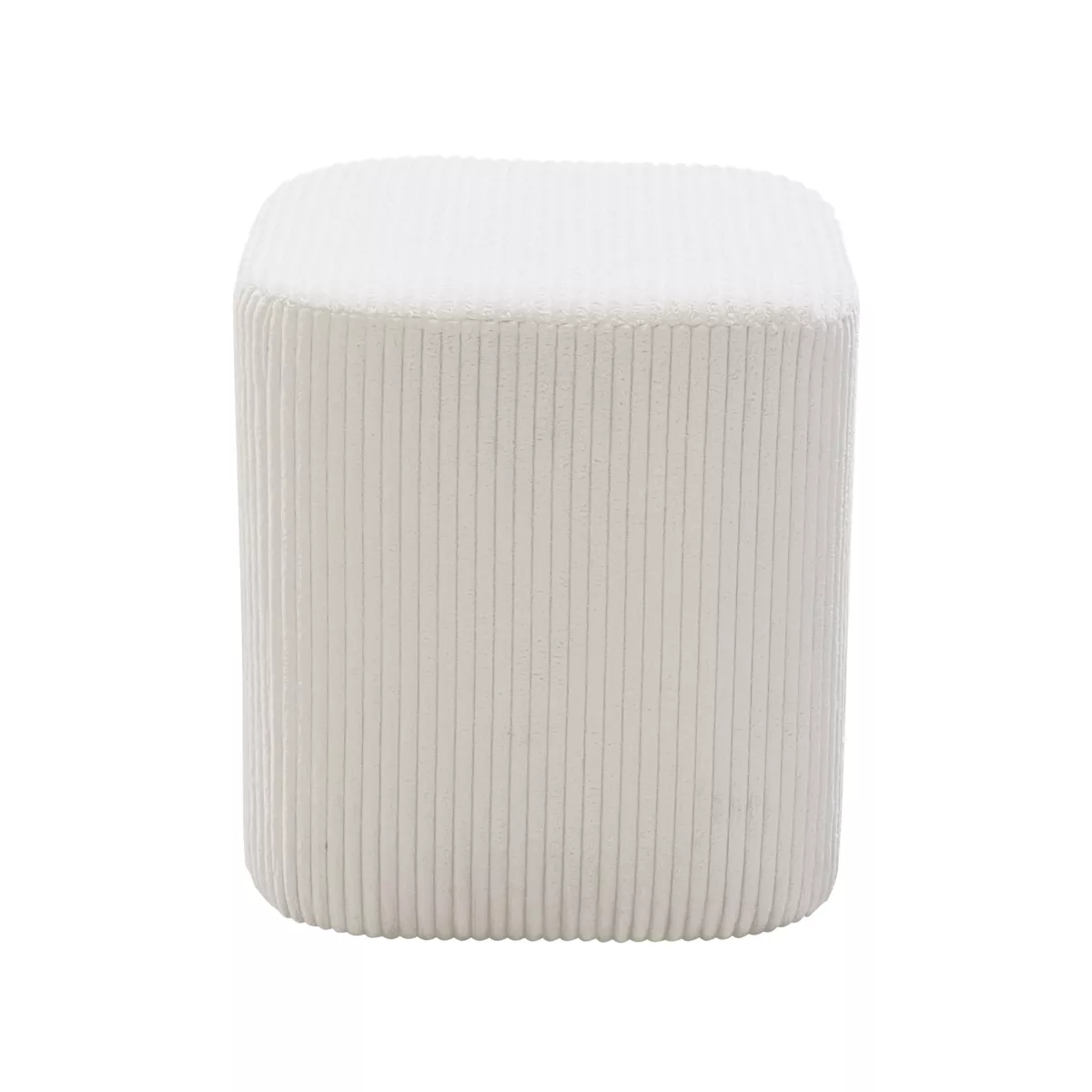 Lot de 2 poufs velours (H 38 cm) Shan Beige