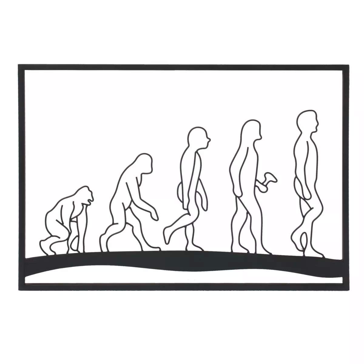 Decorazione murale in metallo (70 x Alt 50 cm) Evolution Nero