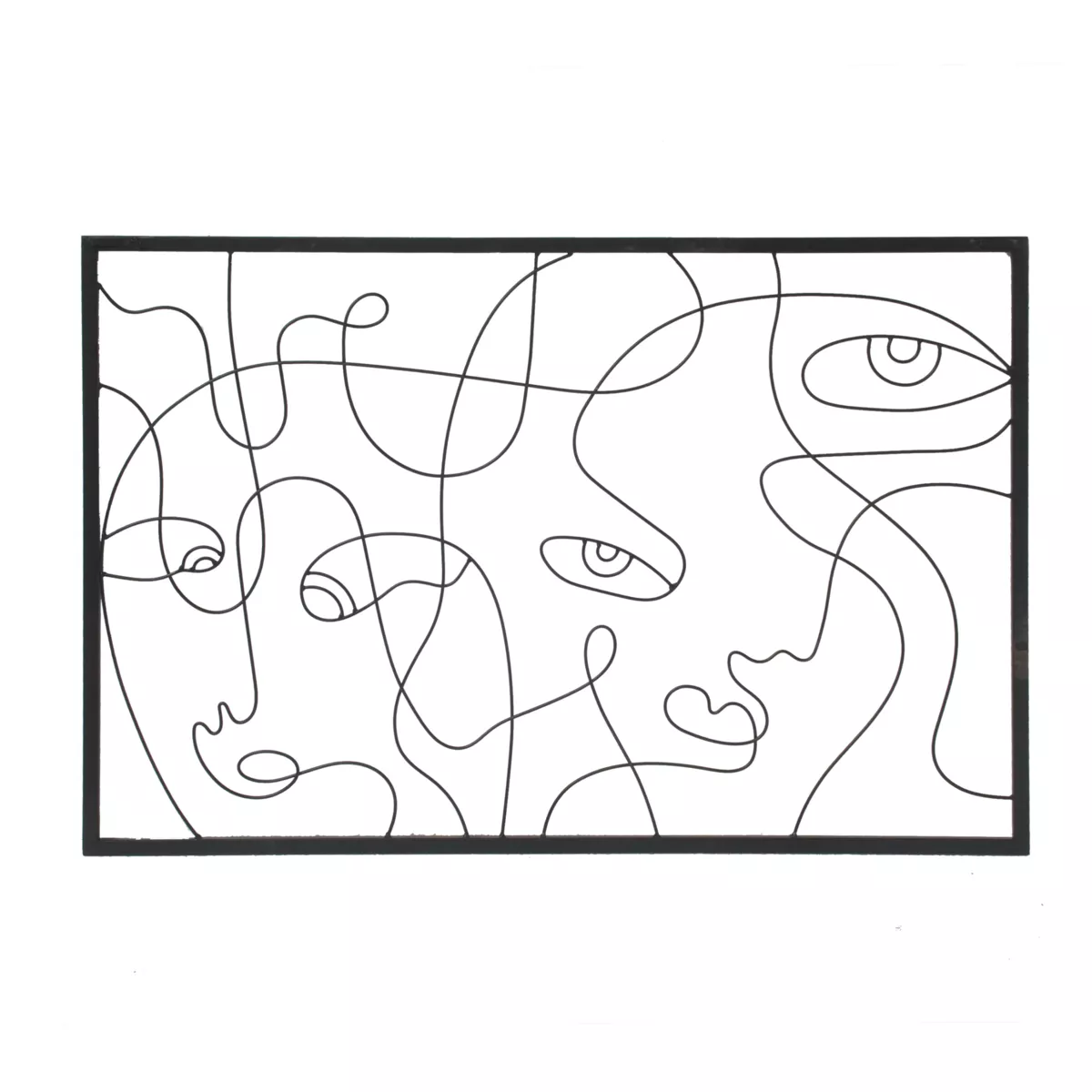 Decorazione murale in metallo (90 x Alt 60 cm) Poker face Nero