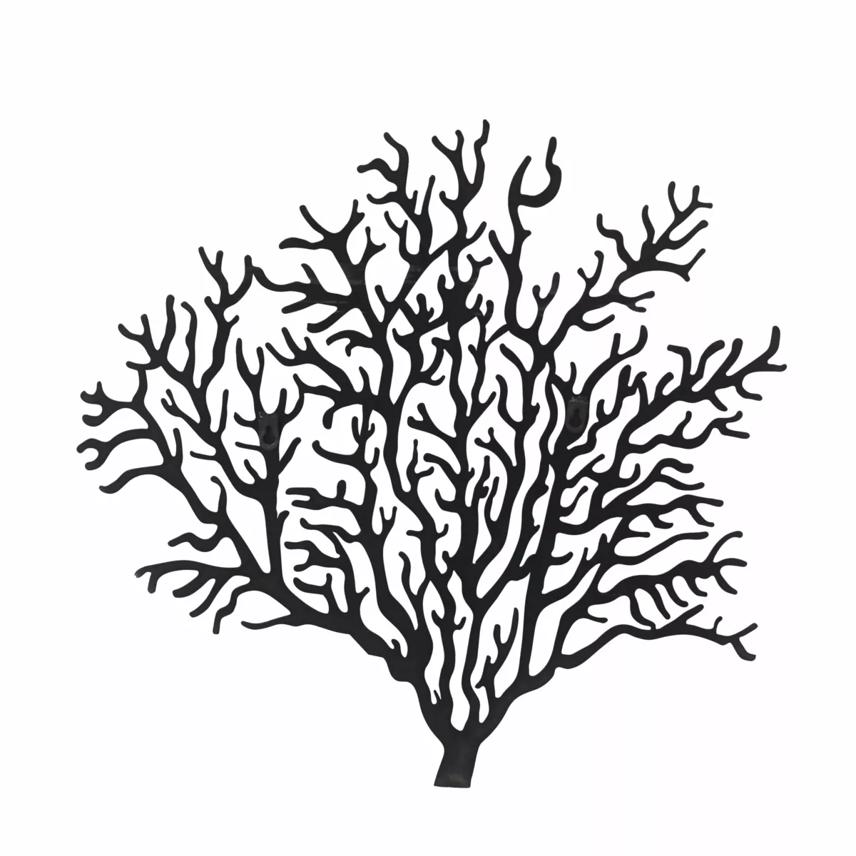 Décoration murale en métal (H56 cm) Corail Noir