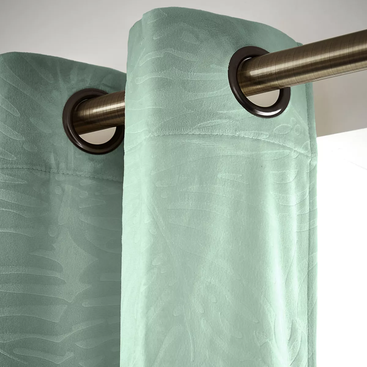 Rideau occultant velours (140 x 240 cm) Fern Vert sauge