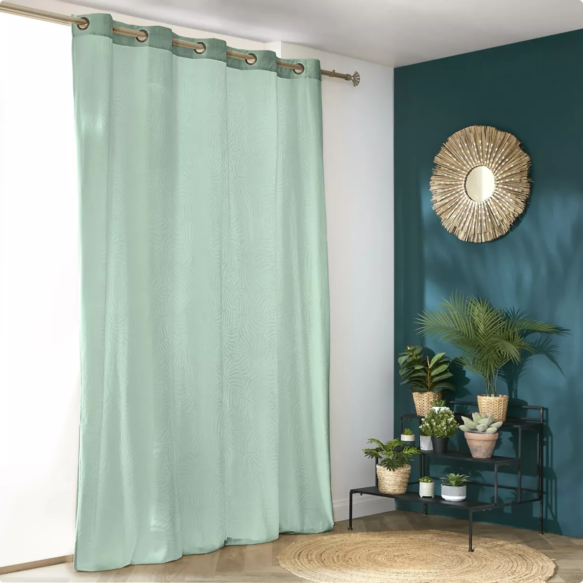 Rideau occultant velours (180 x 260 cm) Fern Vert sauge