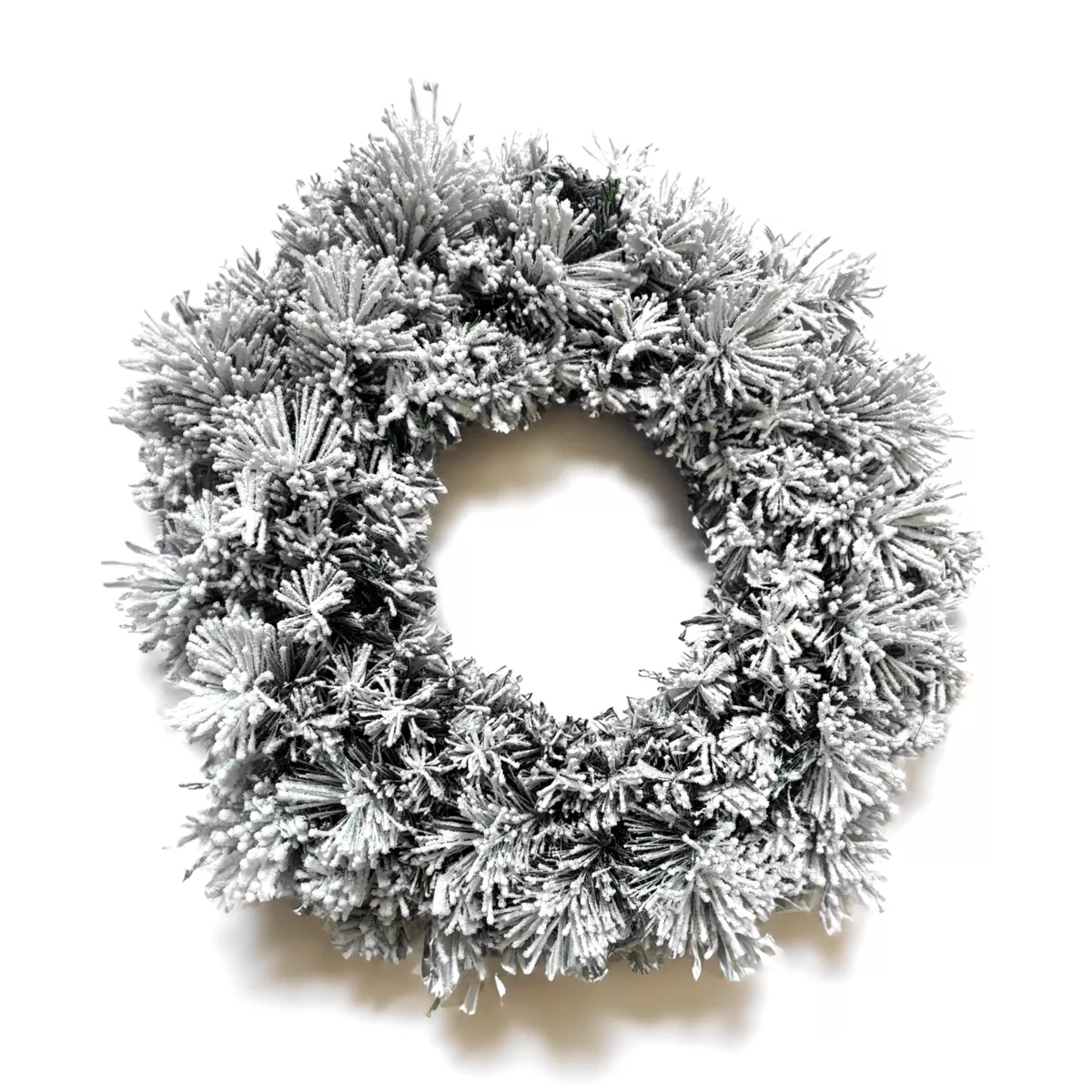 Couronne de Noël (D50 cm) Edmonton Vert enneigé