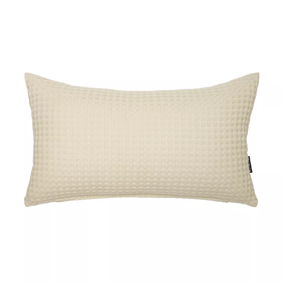 Housse de coussin rectangulaire coton nid d'abeille (30 x 50 cm) Maya Beige pampa