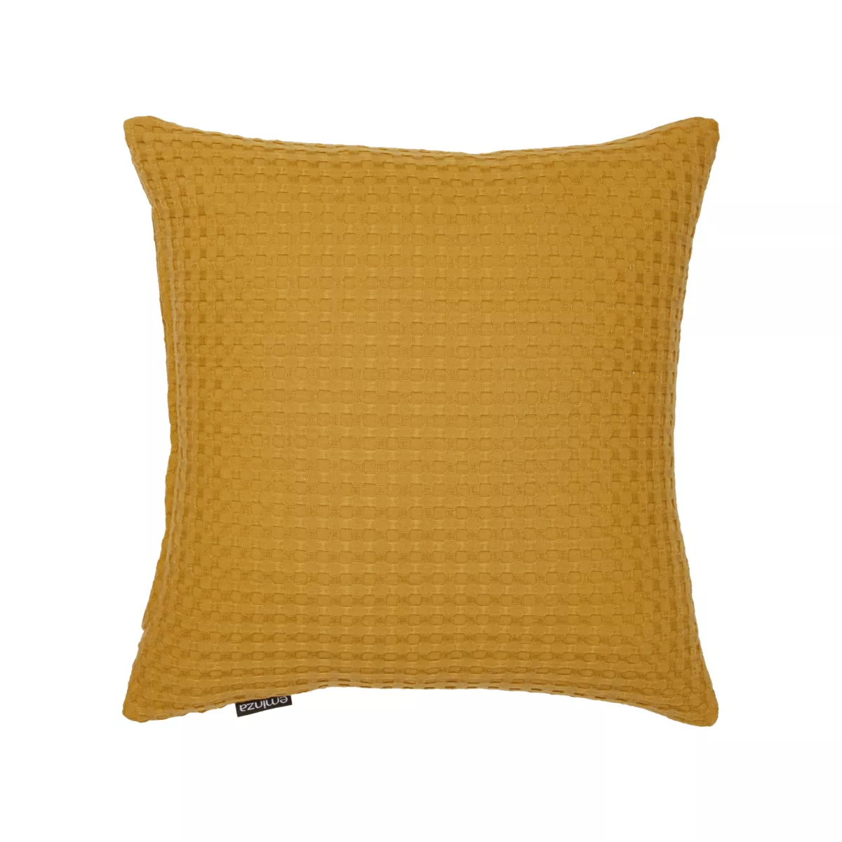 Fodera cuscino quadrata cotone nido d'ape (40 x 40 cm) Maya Giallo zafferano