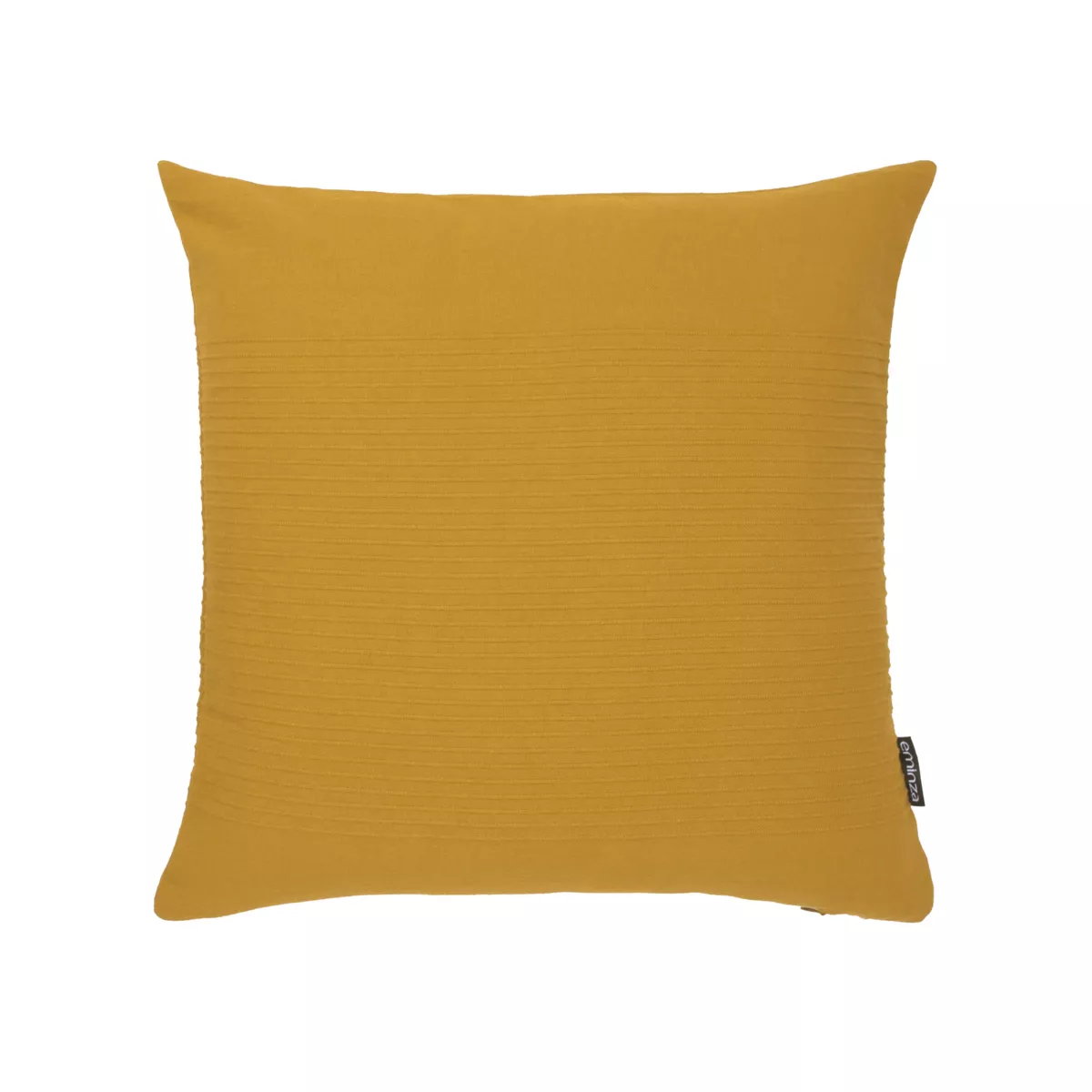 Housse de coussin carrée coton tissé (40 x 40 cm) Léa Jaune safran