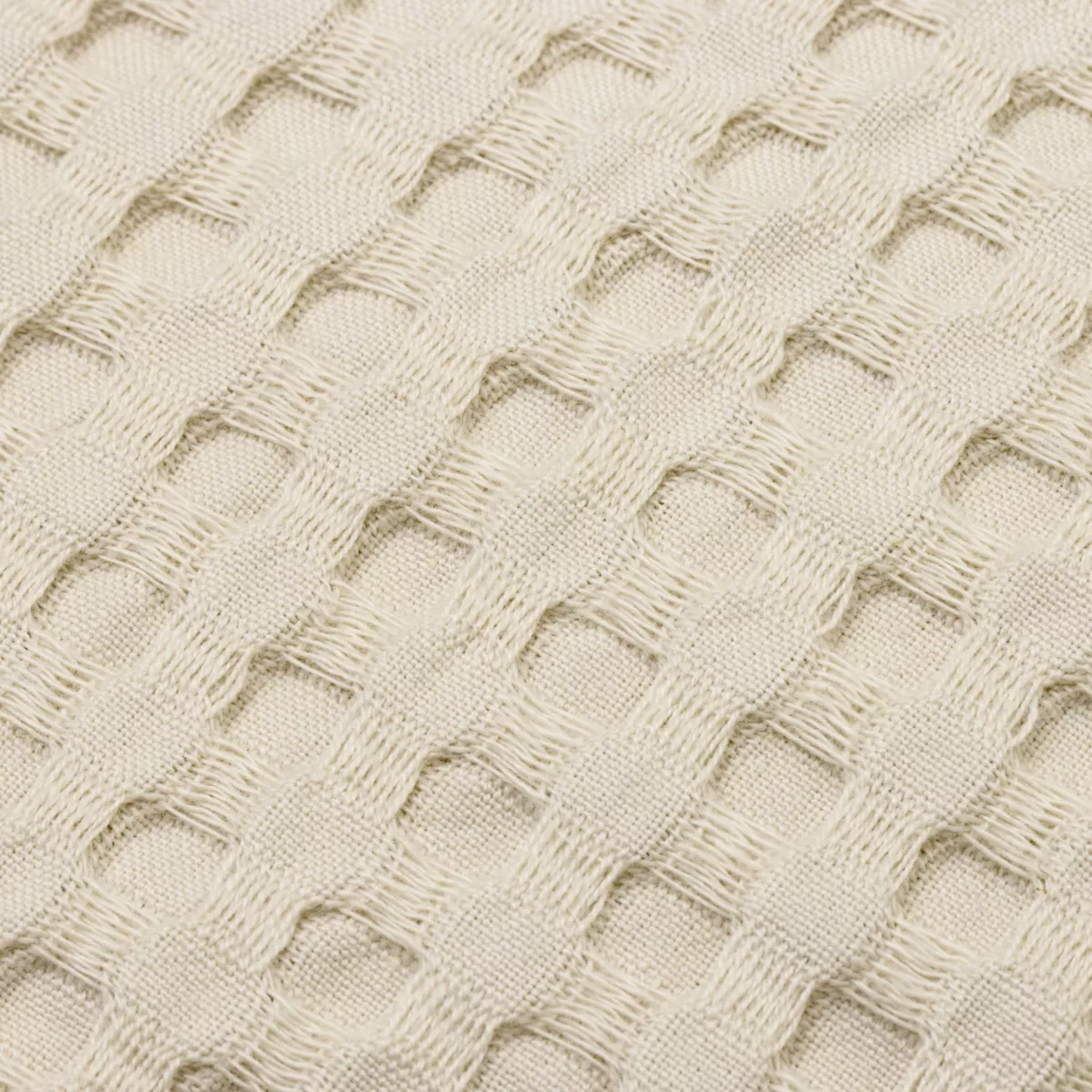 Tagesdecke Baumwolle Wabenoptik (220 x 250 cm) Maya Beige