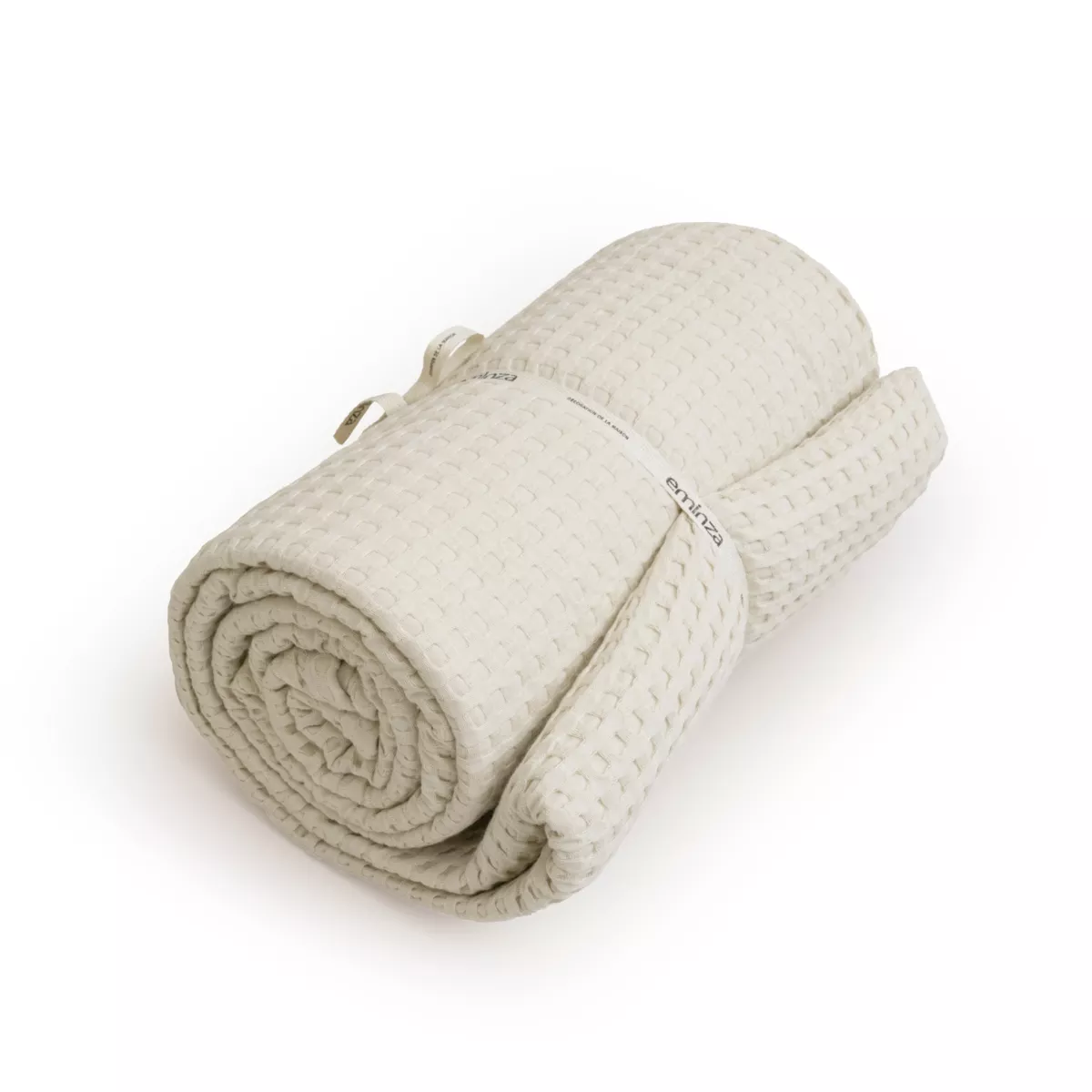 Tagesdecke Baumwolle Wabenoptik (180 x 220 cm) Maya Beige