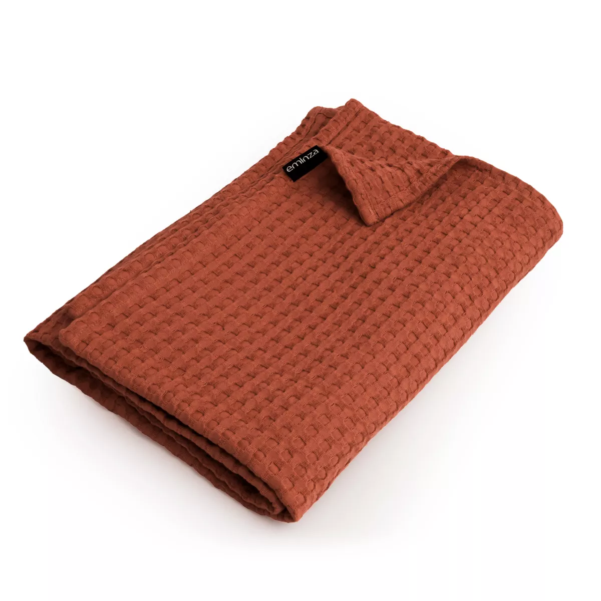 Gooi bed katoen honingraat (130 x 160 cm) Maya Terracotta