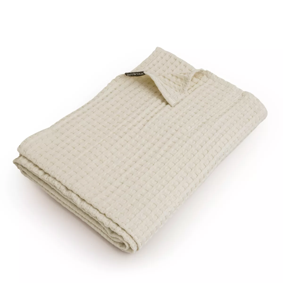 Worpen katoenen honingraat bed (130 x 160 cm) Maya Beige pampa