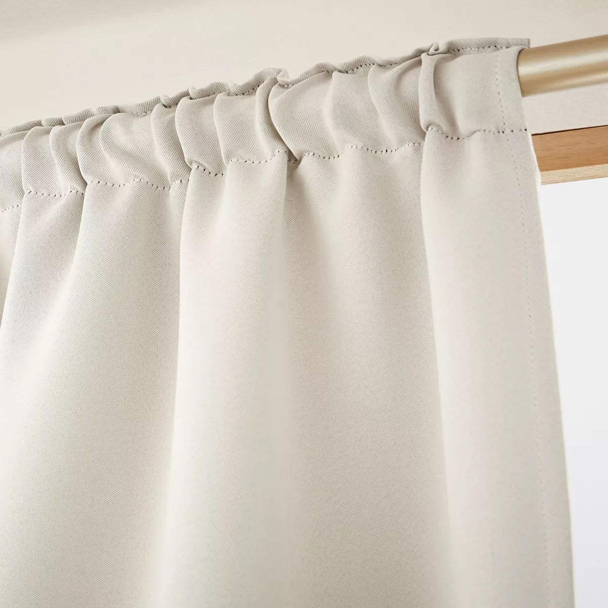 Halbverdunkelnder Thermovorhang Kräuselband (140 x 240 cm) Calore Beige