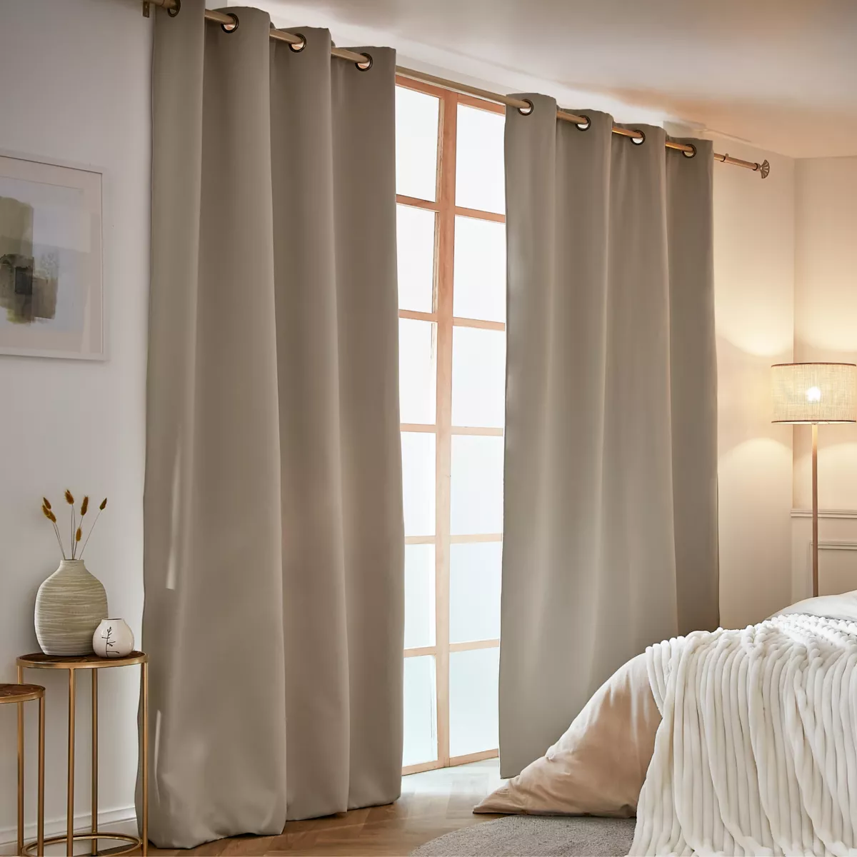 Tenda termica oscurante (140 x 280 cm) Calore Tortora