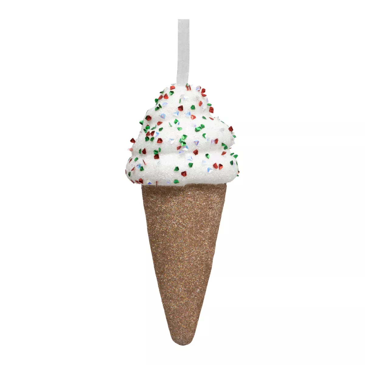 Cono di gelato da appendere (H15 cm) Golosità glitterata