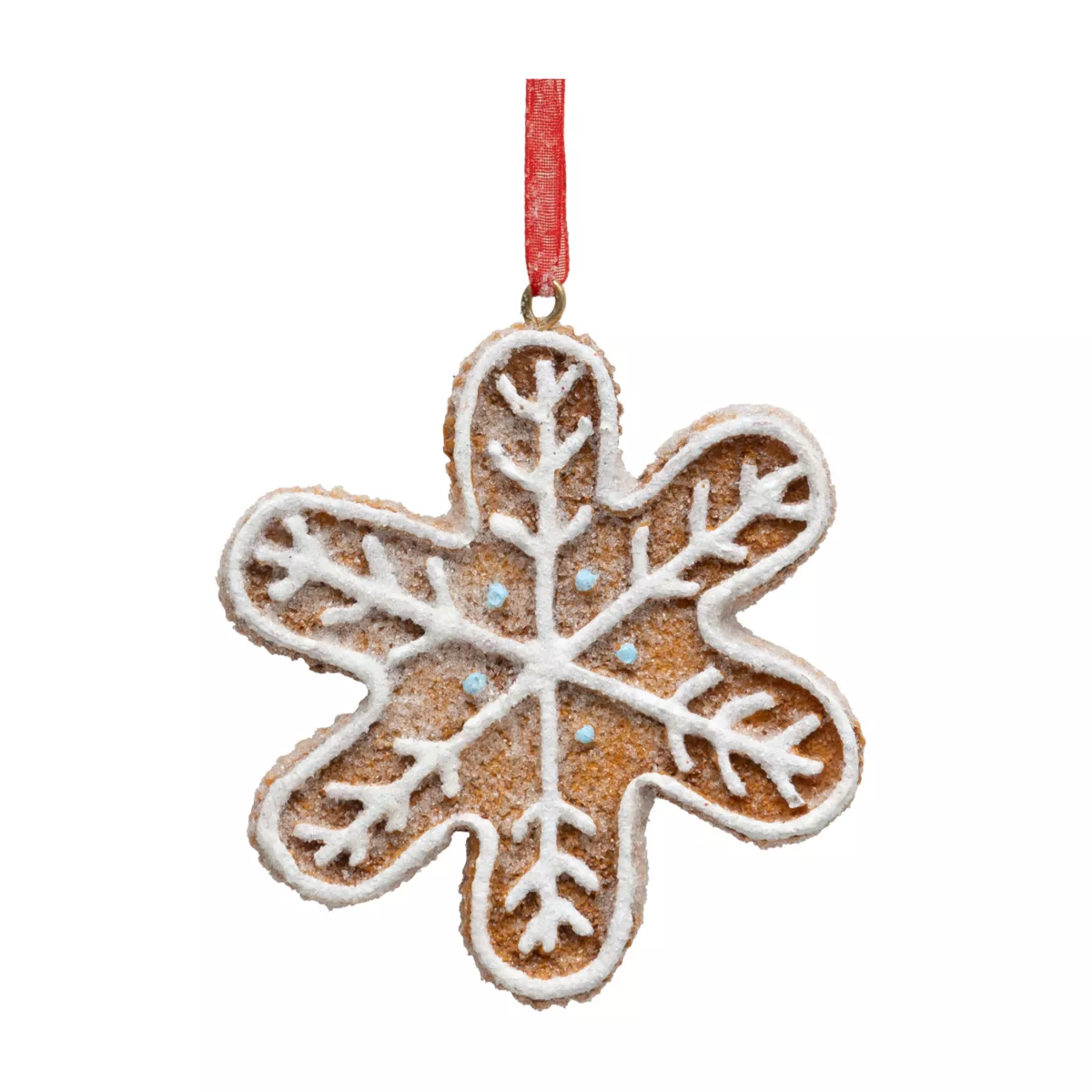 SUSPENSION DE NOEL RESINE FLOCON COOKIE 8CM