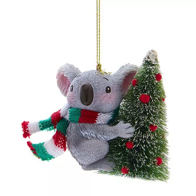 Decorazione da appendere di Natale (H7 cm) Koala e albero di Natale