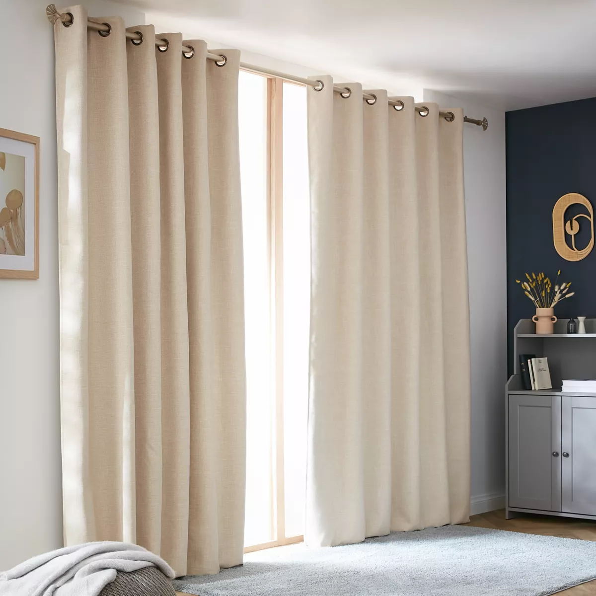 Rideau obscurcissant thermique (180 x 260 cm) Alba Beige grège