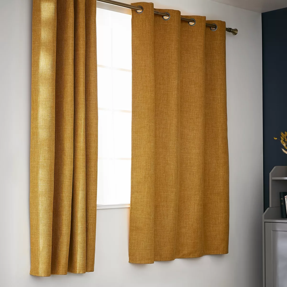 Cortina opaca térmica (140 x 180 cm) Alba Amarillo mostaza