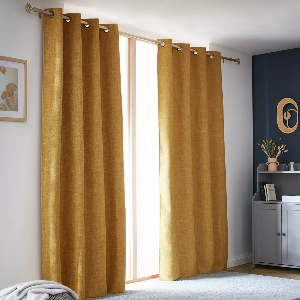 Halbverdunkelnder Thermovorhang (140 x 240 cm) Alba Honiggelb