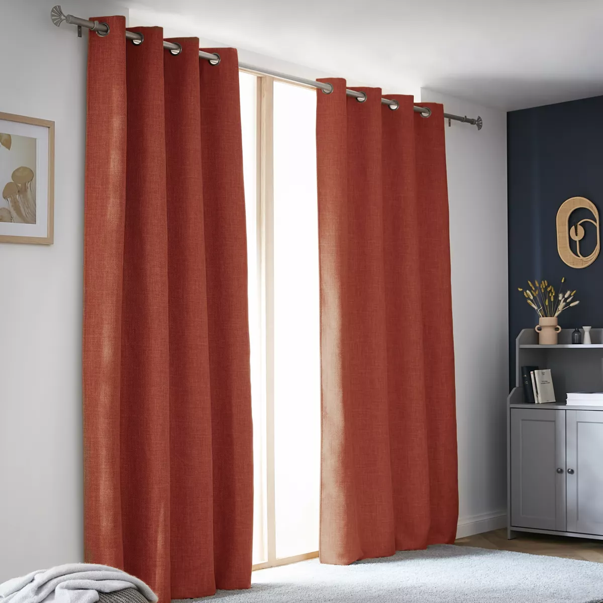 Halbverdunkelnder Thermovorhang (140 x 240 cm) Alba Terrakotta