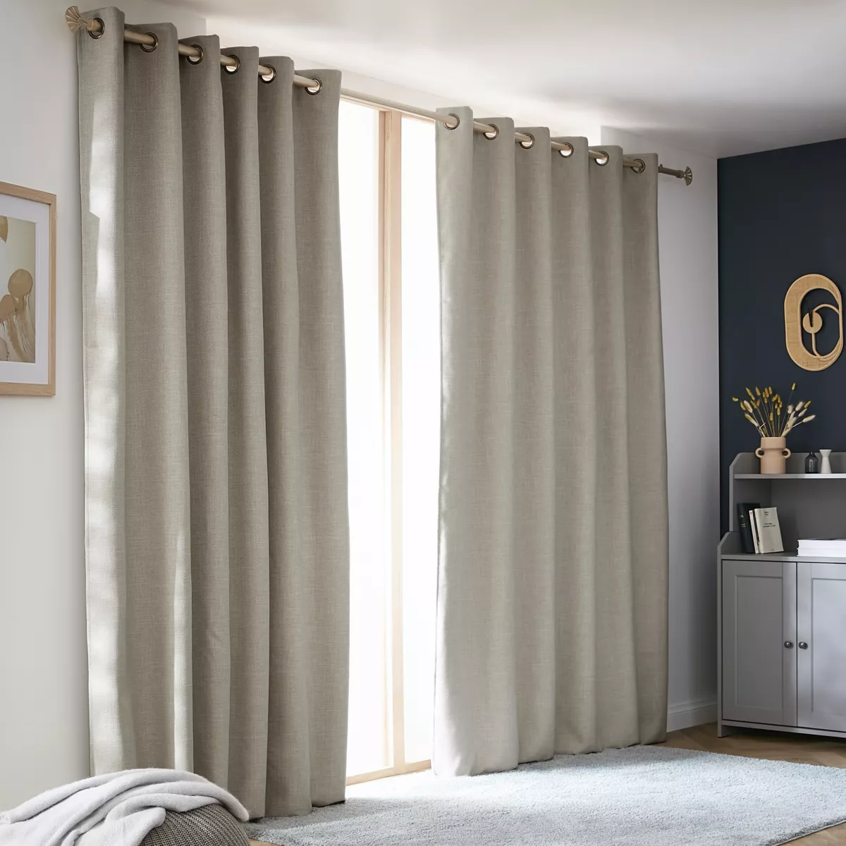 Rideau obscurcissant thermique (180 x 260 cm) Alba Taupe