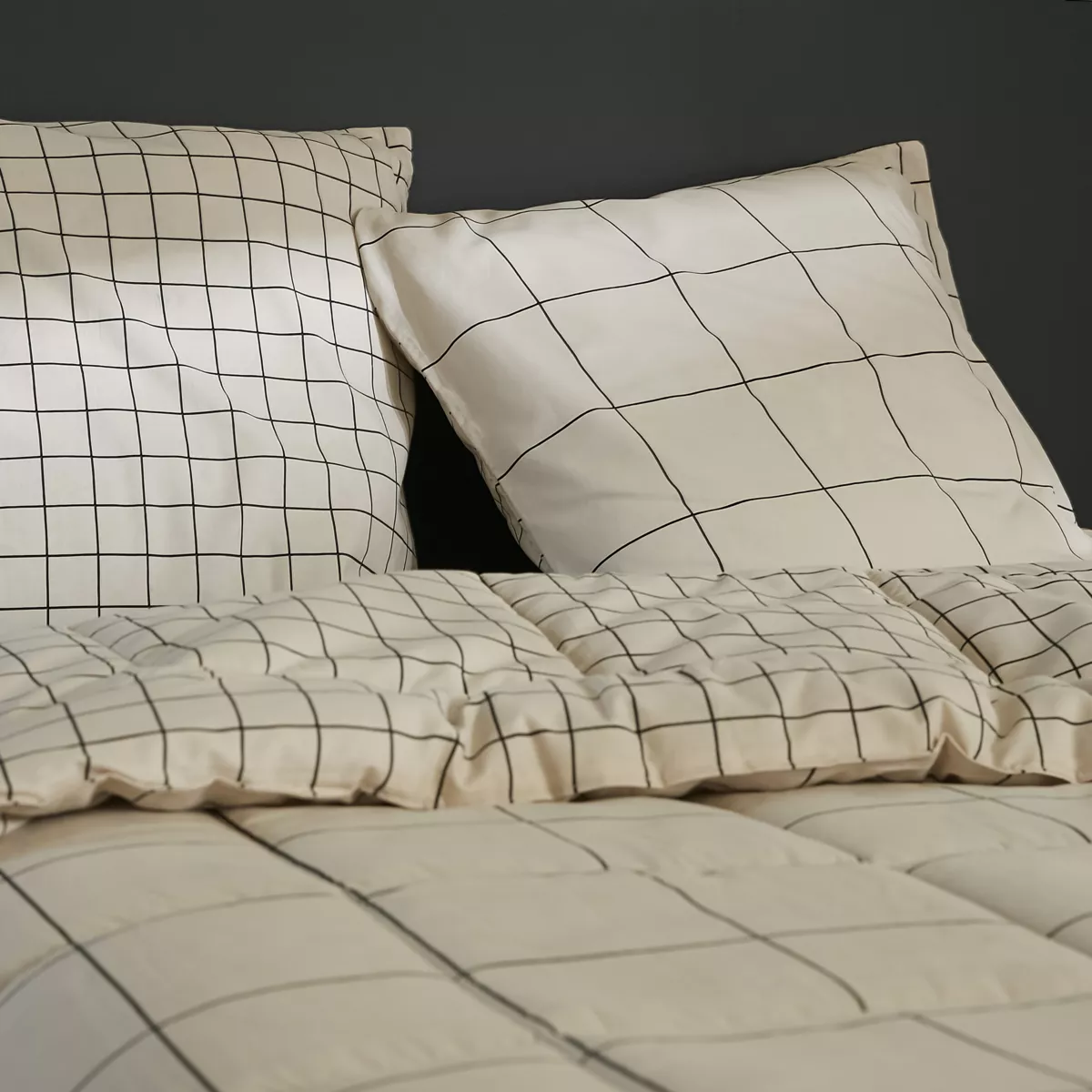 Nórdico estampado y una funda para almohada (140 x 200 cm) Carrie Beige 