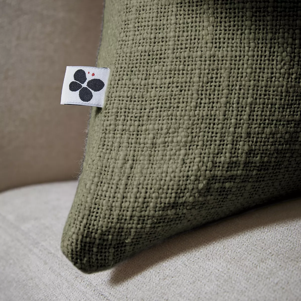 Coussin dŽhoussable 40 x 60 cm Slub SIXTINE Thym