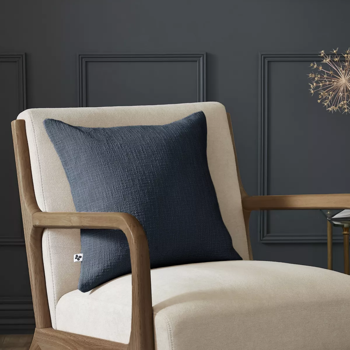 Cojín cuadrado algodón (45 x 45 cm) Sixtine Azul noche