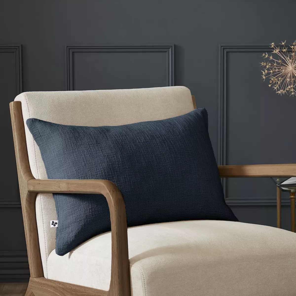 Cuscino rettangolare  cotone (40 x 60 cm) Sixtine Blu notte