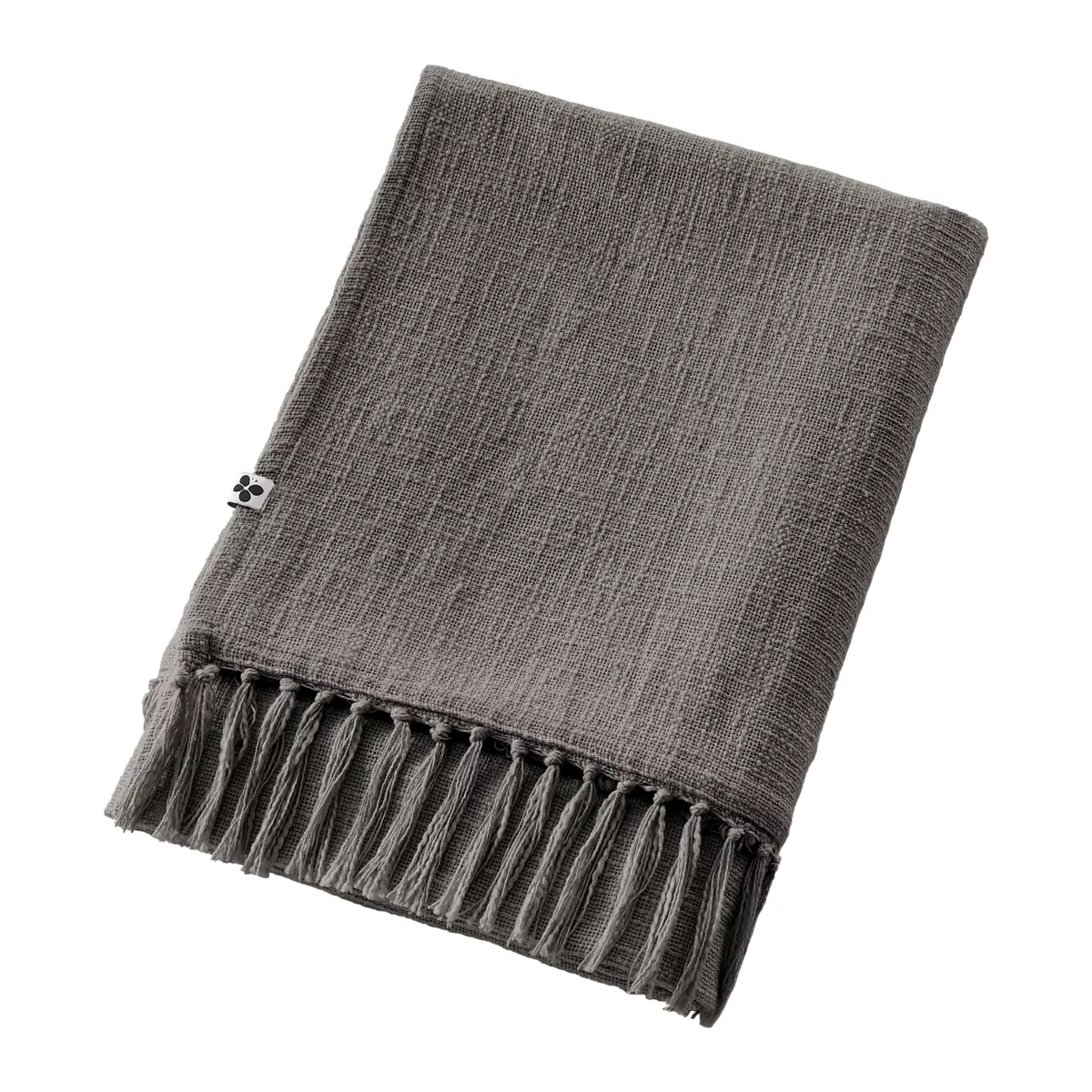 Plaid Baumwolle (180 x 220 cm) Sixtine Schiefergrau