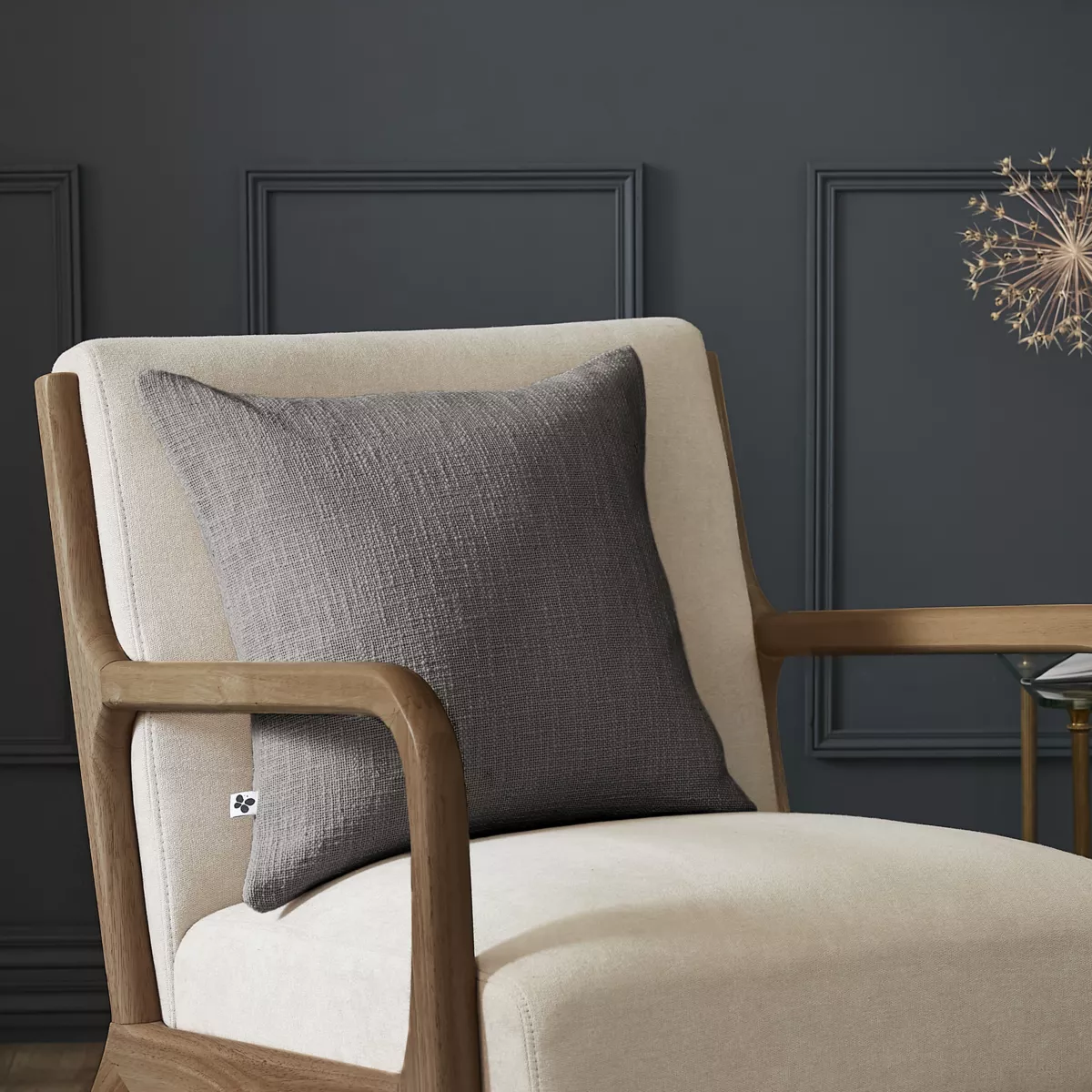 Cuscino quadrato cotone (45 x 45 cm) Sixtine Grigio ardesia