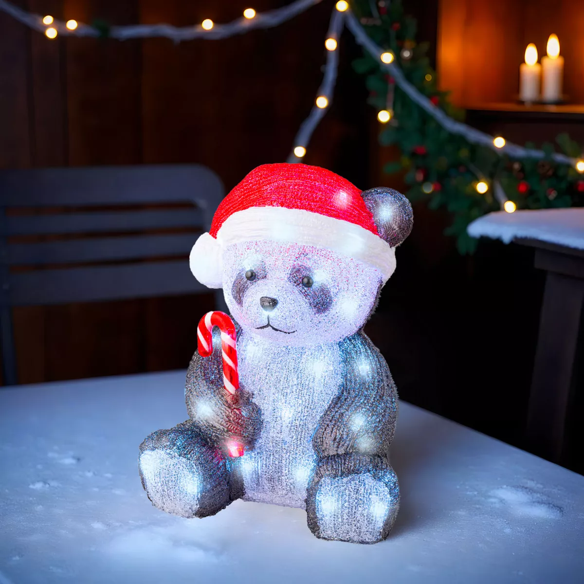 Panda luminoso 50 LED (H36 cm) Charlie Bianco freddo