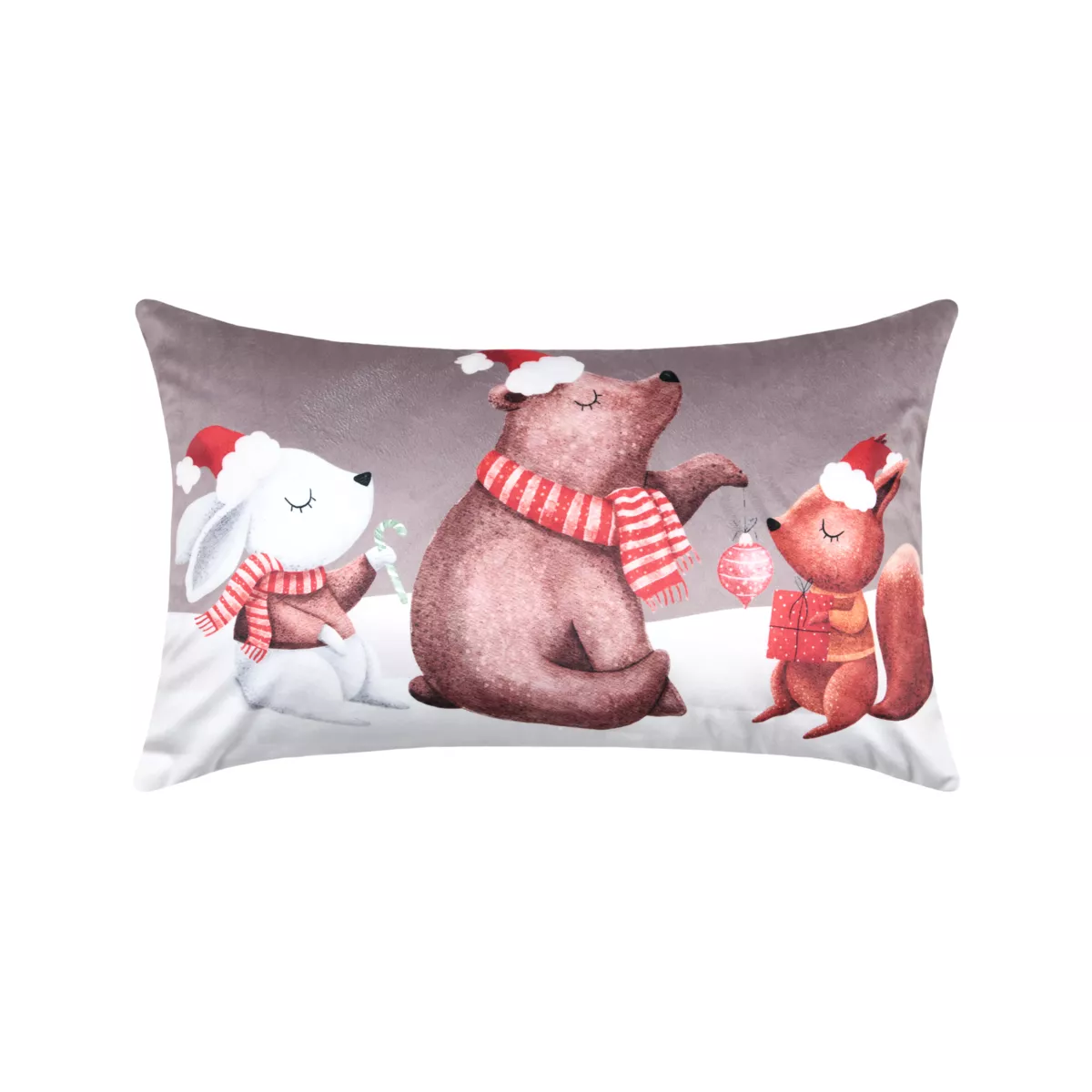 Cuscino di Natale rettangolare in velluto (30 x 50 cm) Lucien Taupe 