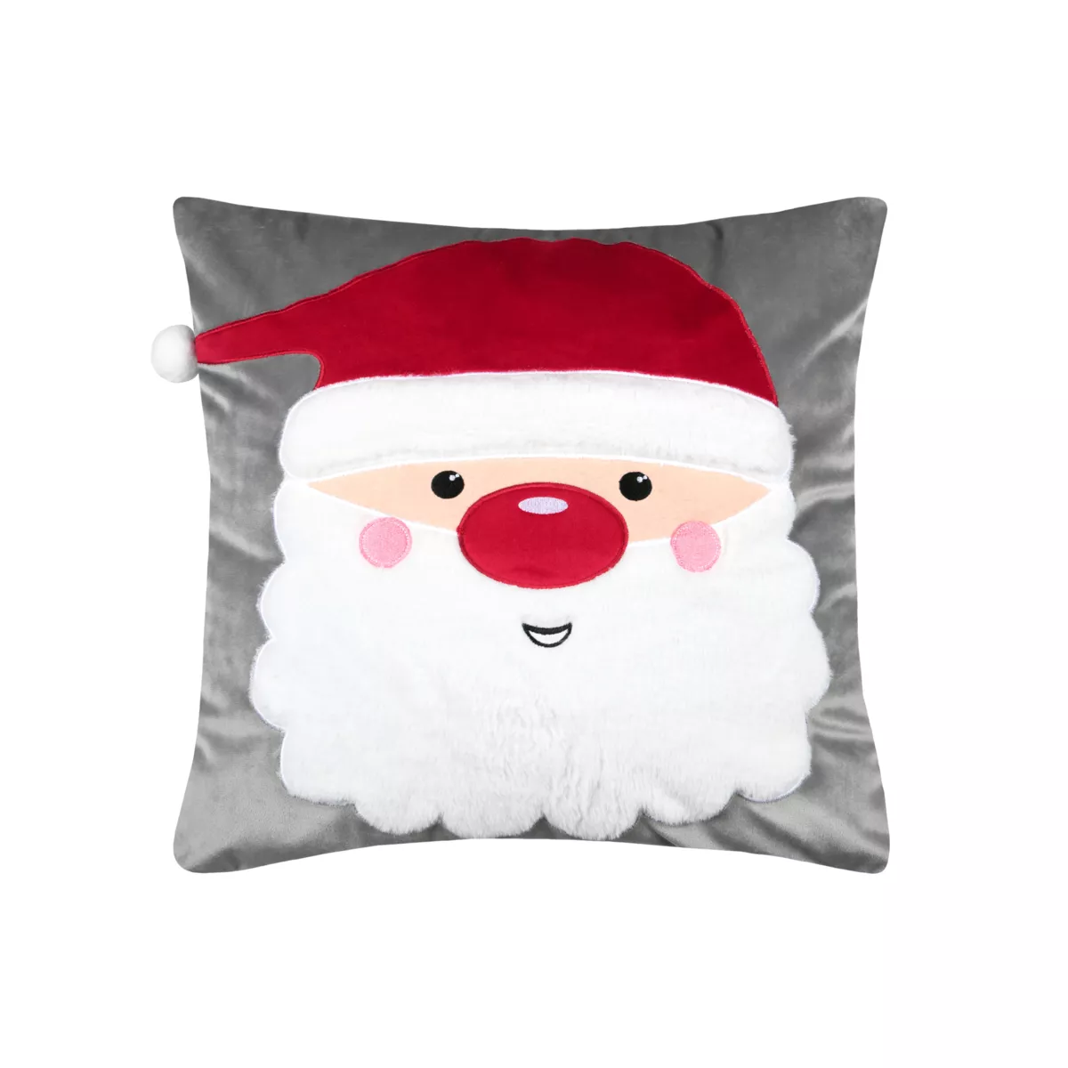 Cuscino di Natale quadrato velluto (45 x 45 cm) Edgard Babbo Natale Grigio