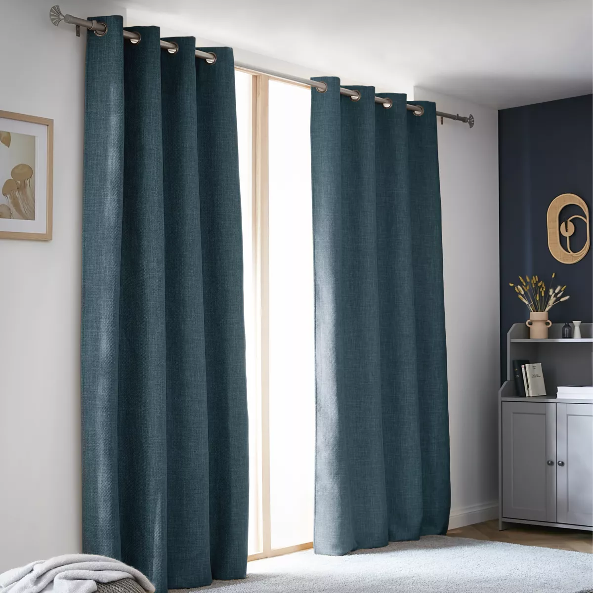 Cortina opaca térmica (140 x 240 cm) Alba Azul