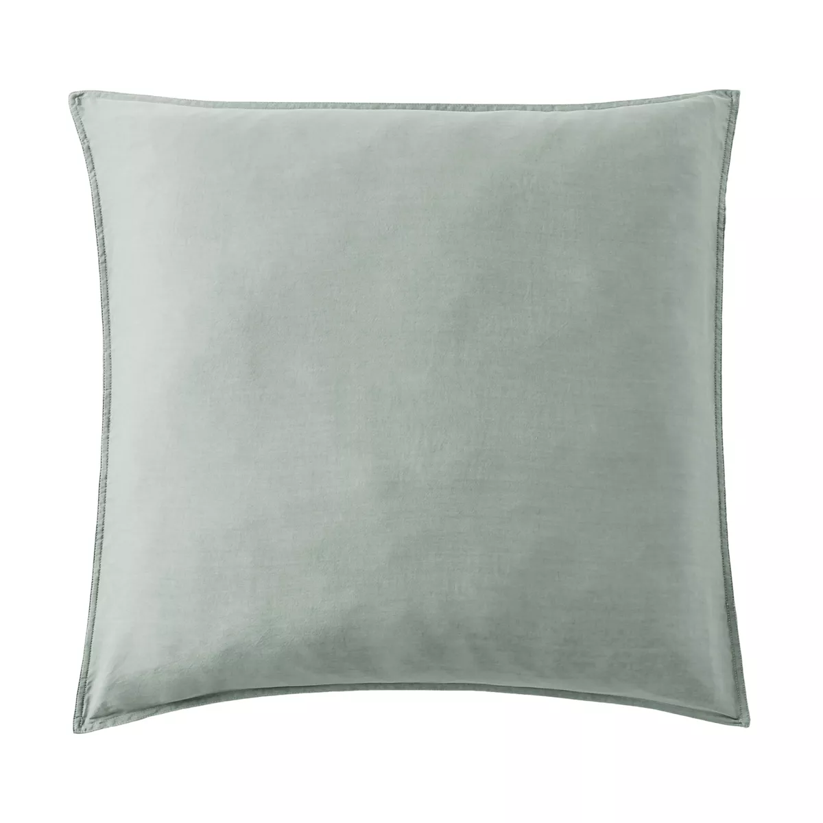 Taie d'oreiller carrée lyocell Tencel™ lavé (80 x 80 cm) Olivia Vert eucalyptus