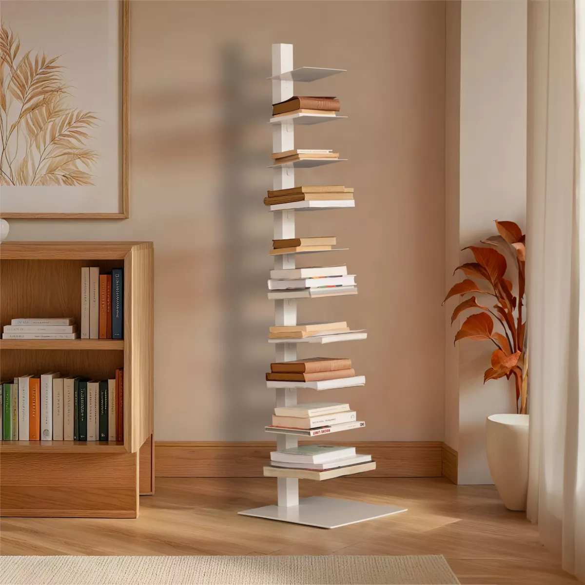 Scaffale di stoccaggio a 10 ripiani (Alt 150 cm) Book Bianco