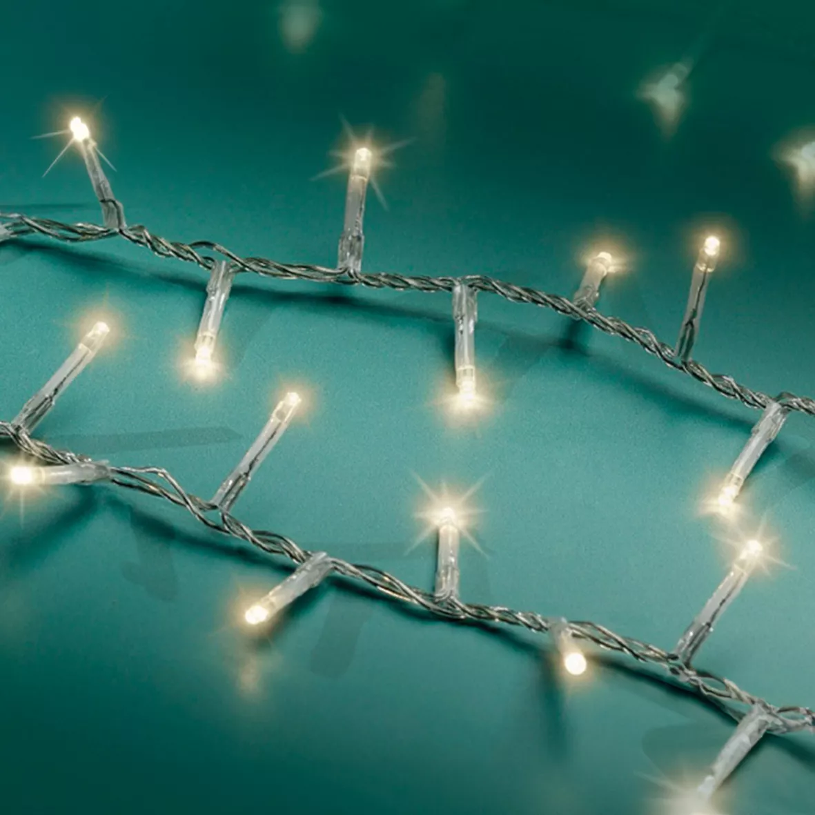 Lichtslinger 45 m 2000 LED transparante kabel NewLuxe Warm wit