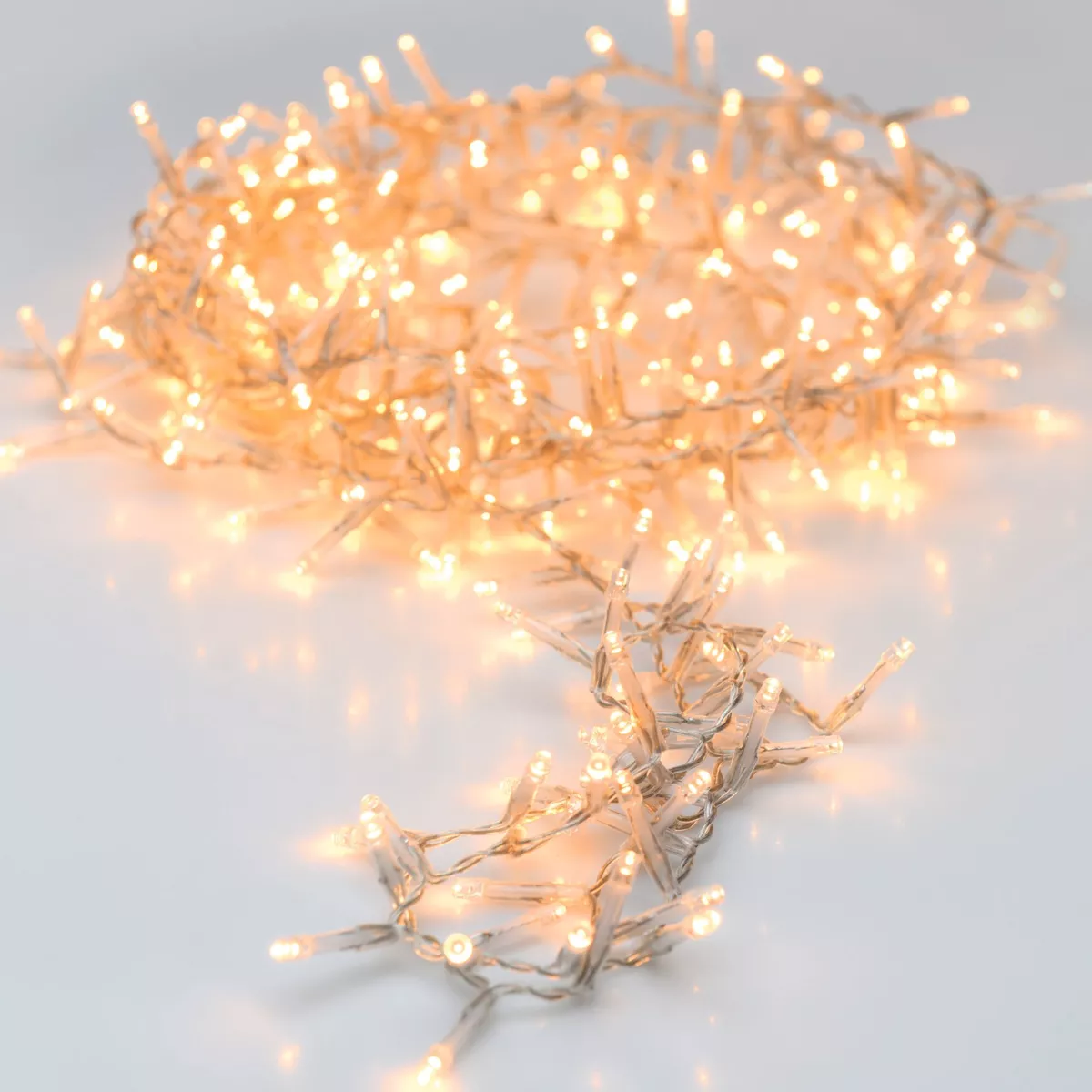 Lichtslinger 45 m 2000 LED transparante kabel NewLuxe Warm wit