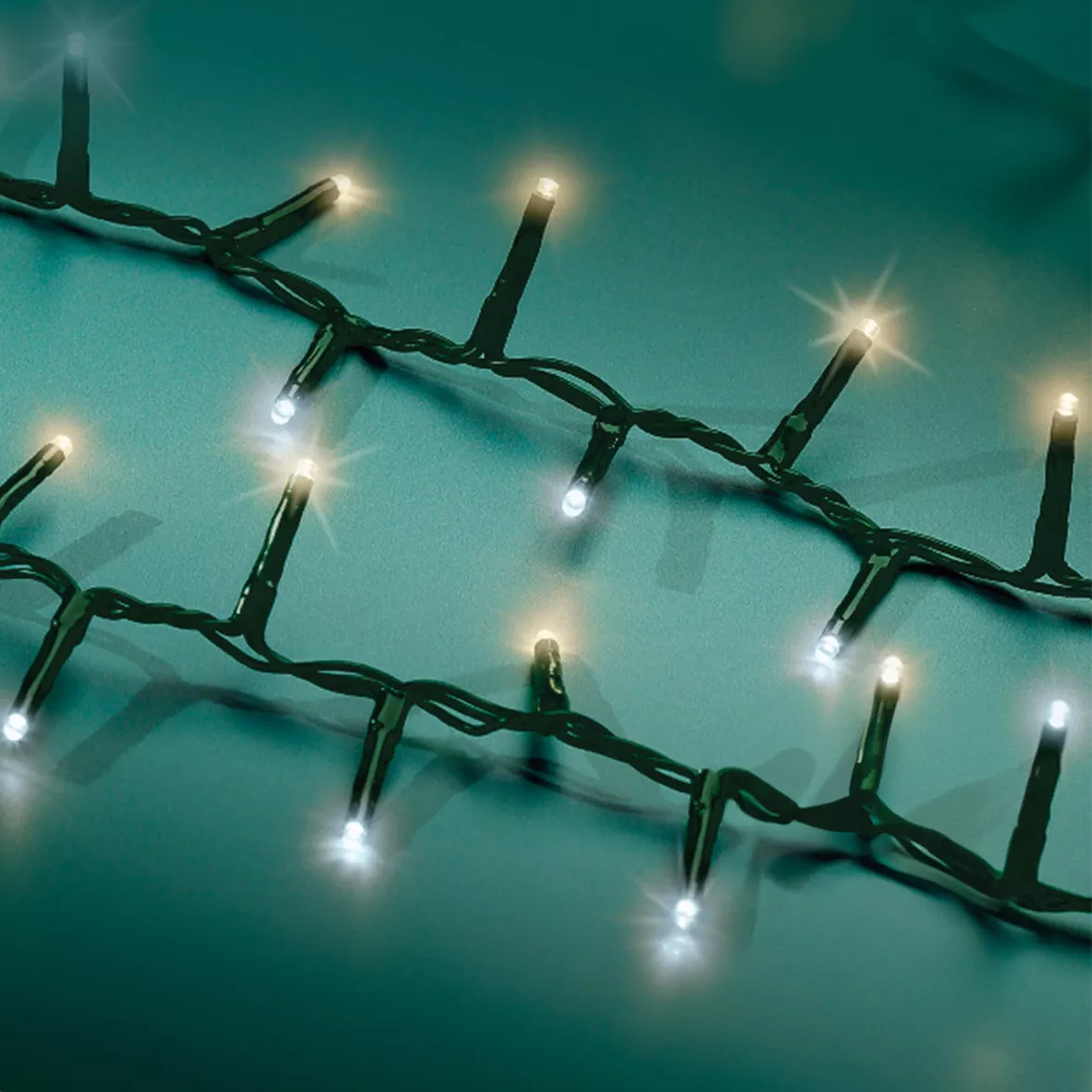 Guirlande lumineuse 11 m 500 LED câble vert NewLuxe Bicolore Blanc chaud/froid