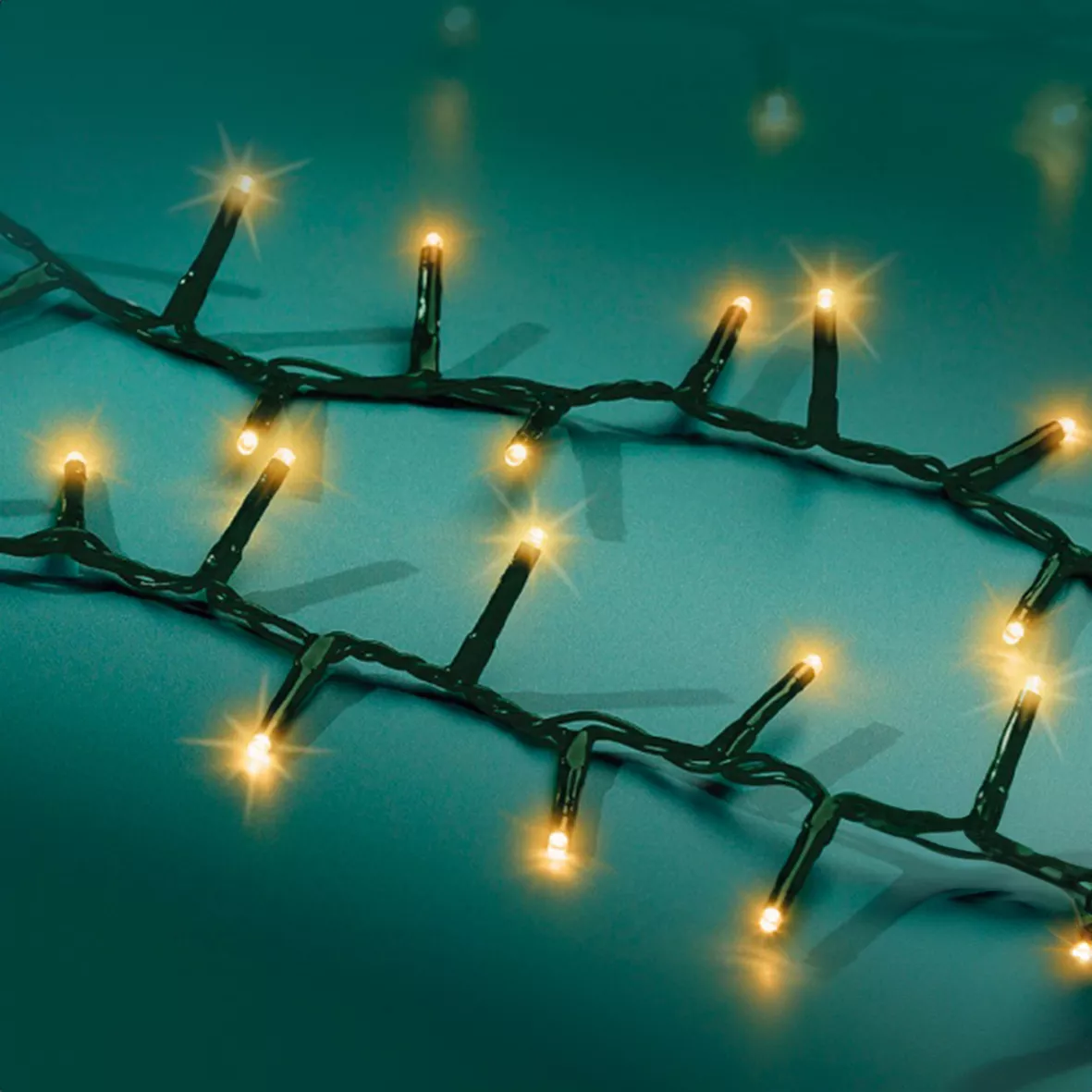 Guirlande lumineuse 60 m 3000 LED câble vert NewLuxe Blanc chaud