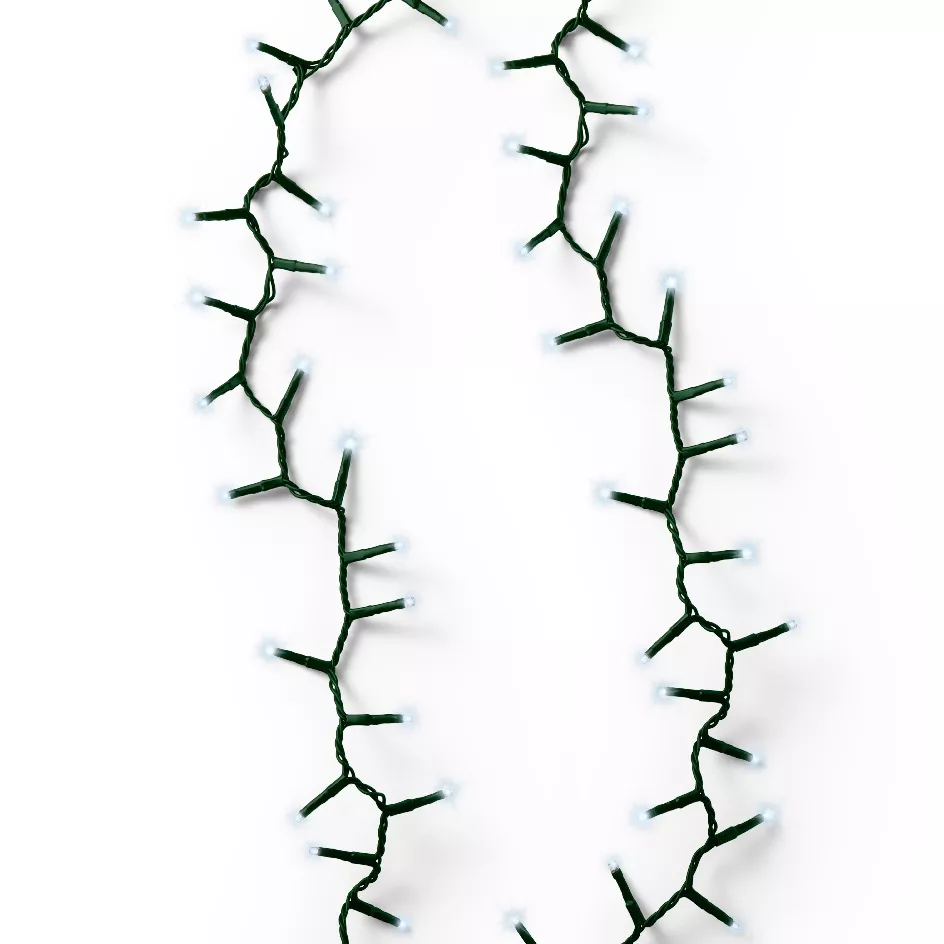 Guirlande lumineuse 16 m 750 LED câble vert Luxe Blanc froid
