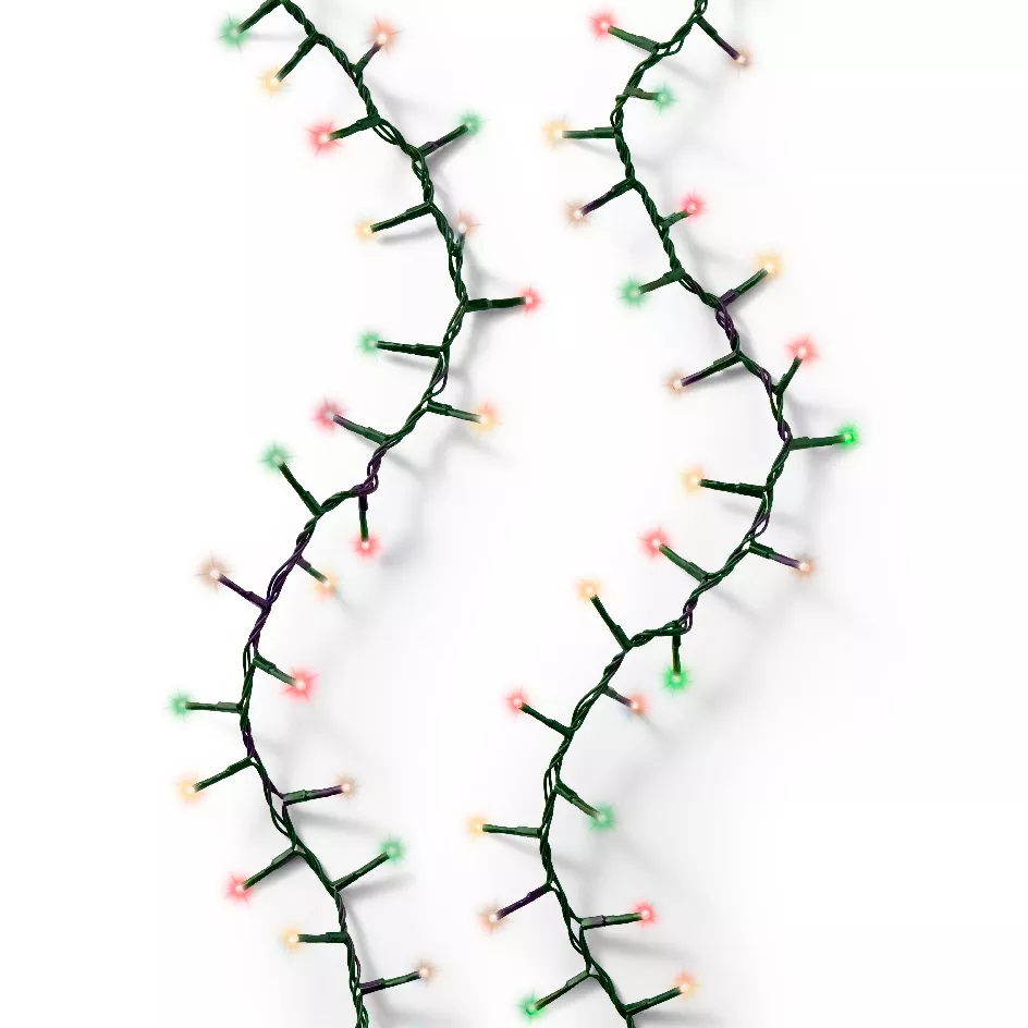 Guirnalda luminosa 22,5 m 1000 LED cable verde Lujo Tricolor Verde/Rojo/Blanco