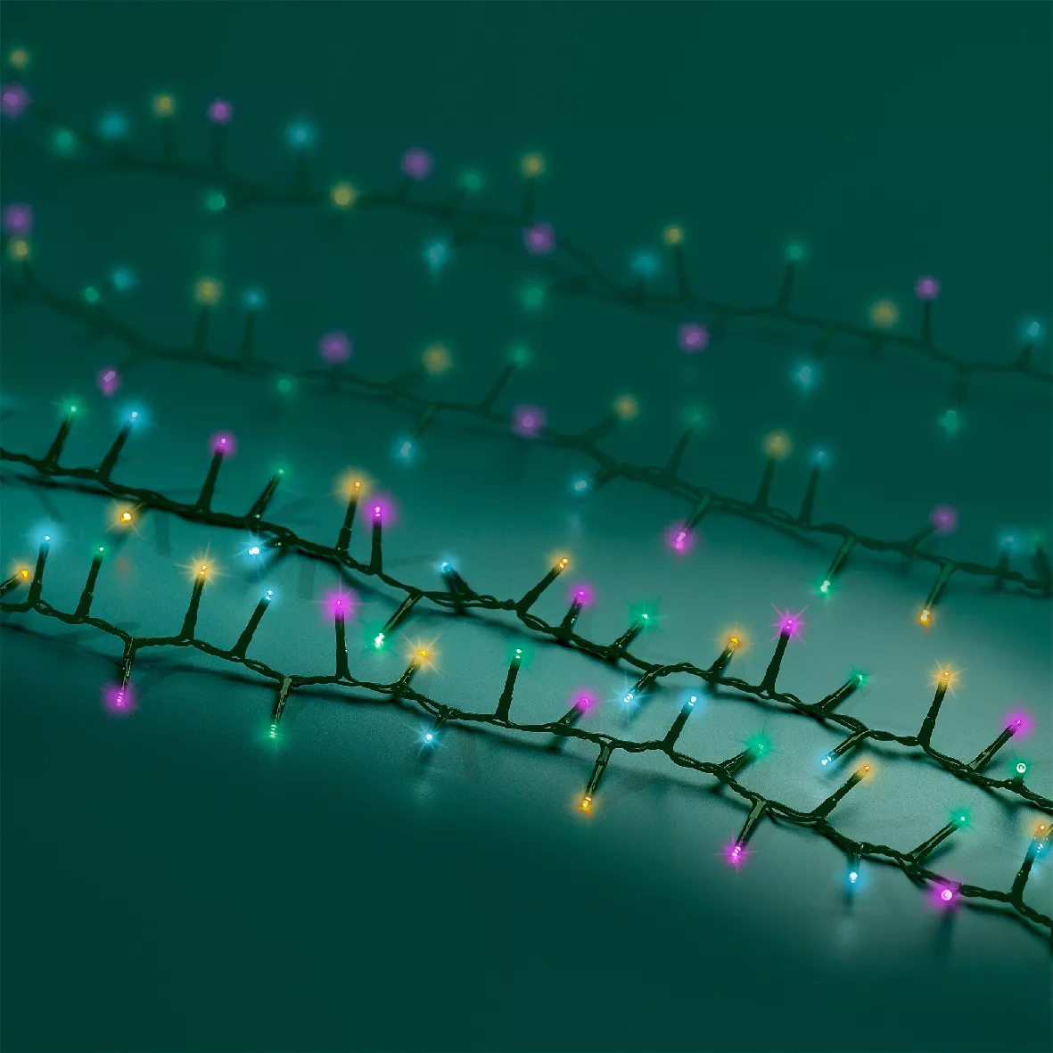 1 LED compact guirlande extŽrieur 3400cm-1500L vert/multi pastel