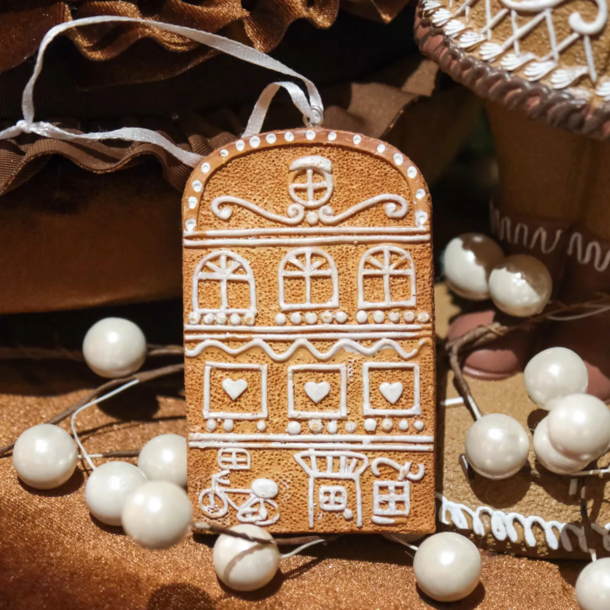 Kleines Haus zum Aufhängen (H10 cm) Leckeres Weihnachtsgebäck