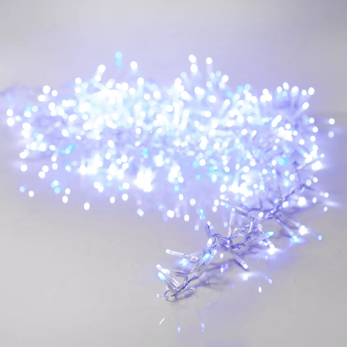 Ghirlanda di luci 11 m 500 LED cavo trasparente NewLuxe Bicolore Bianco/blu