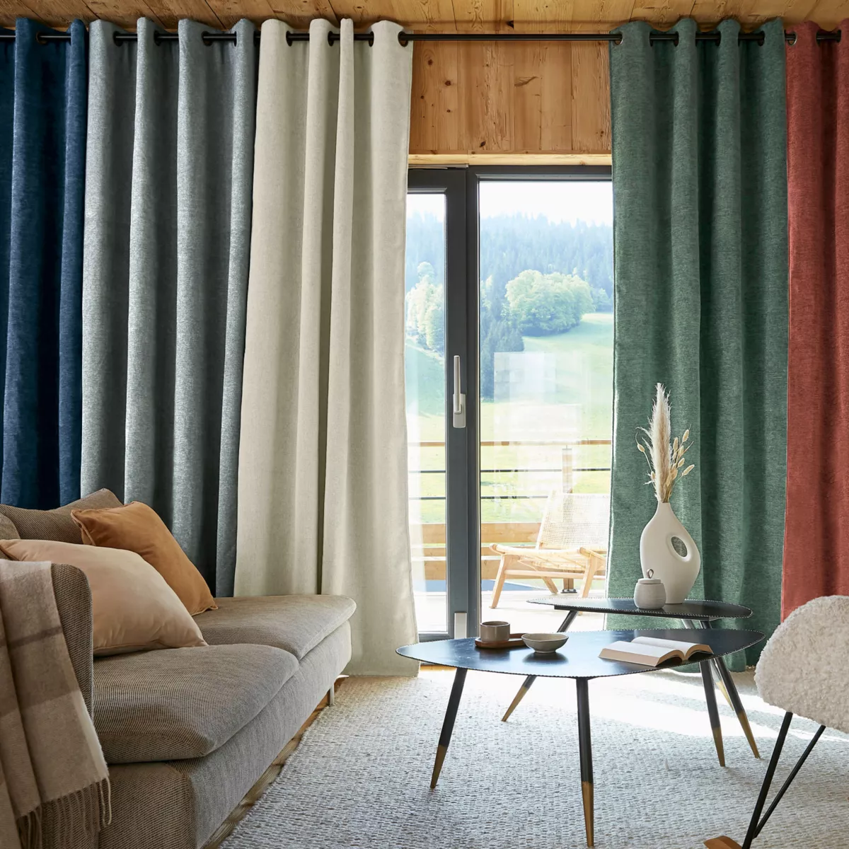 Rideau occultant isolant Total Blackout (140 x 240 cm) Magnus Vert eucalyptus