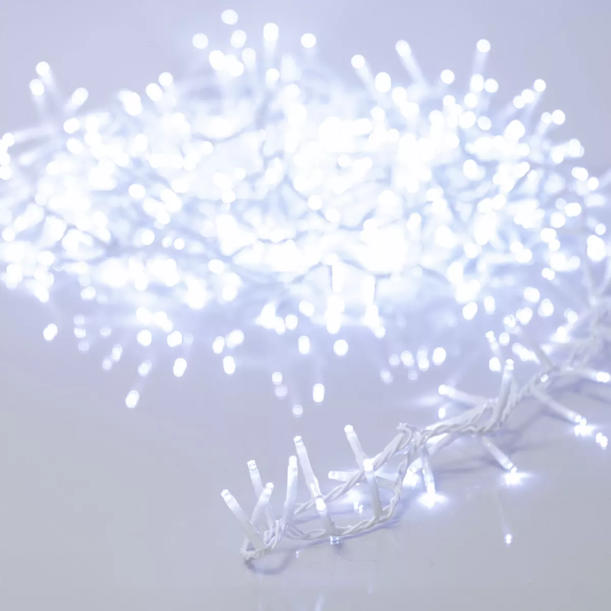 Guirlande lumineuse 34 m 1500 LED câble transparent NewLuxe Blanc froid
