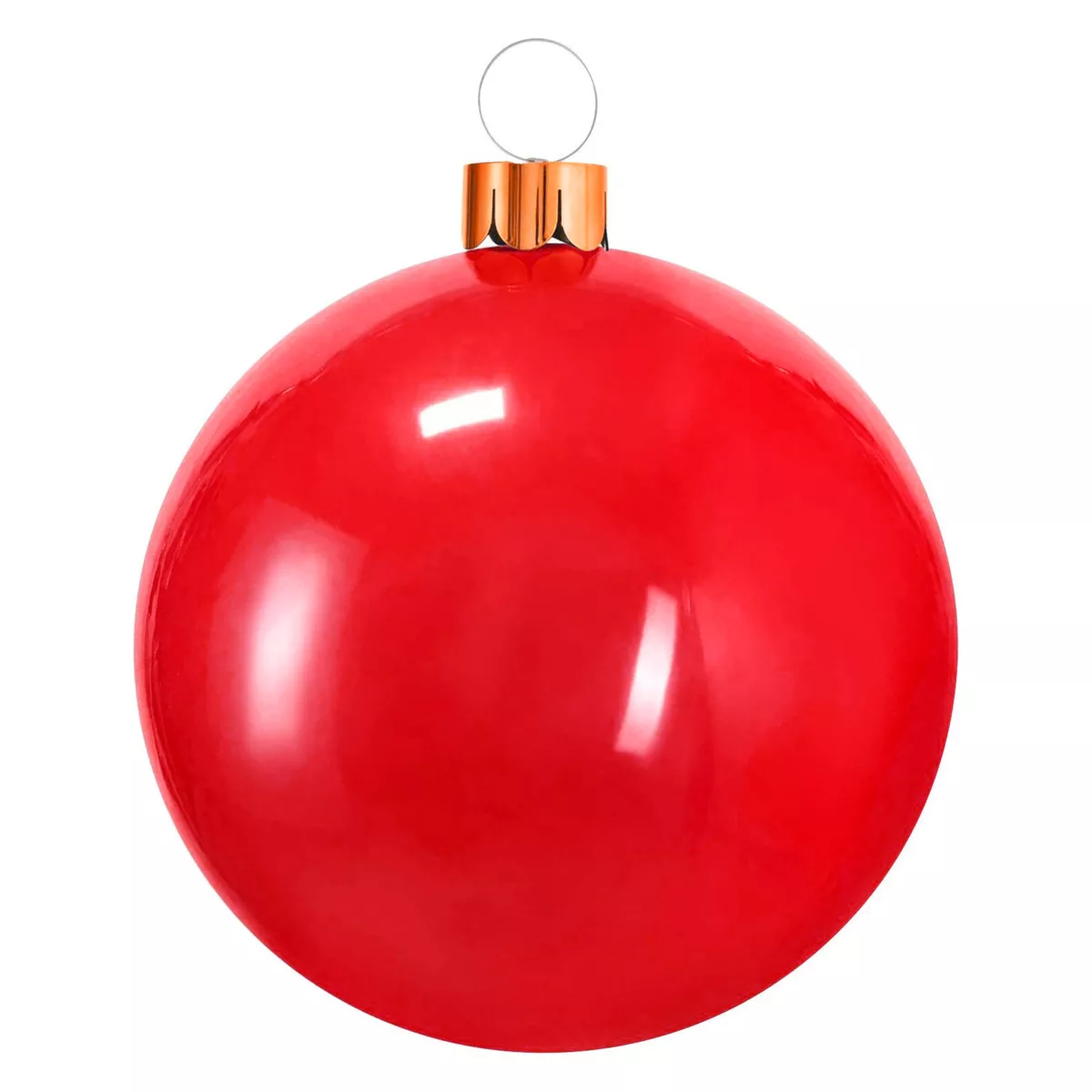 Aufblasbare Weihnachtskugel D65 cm Rot