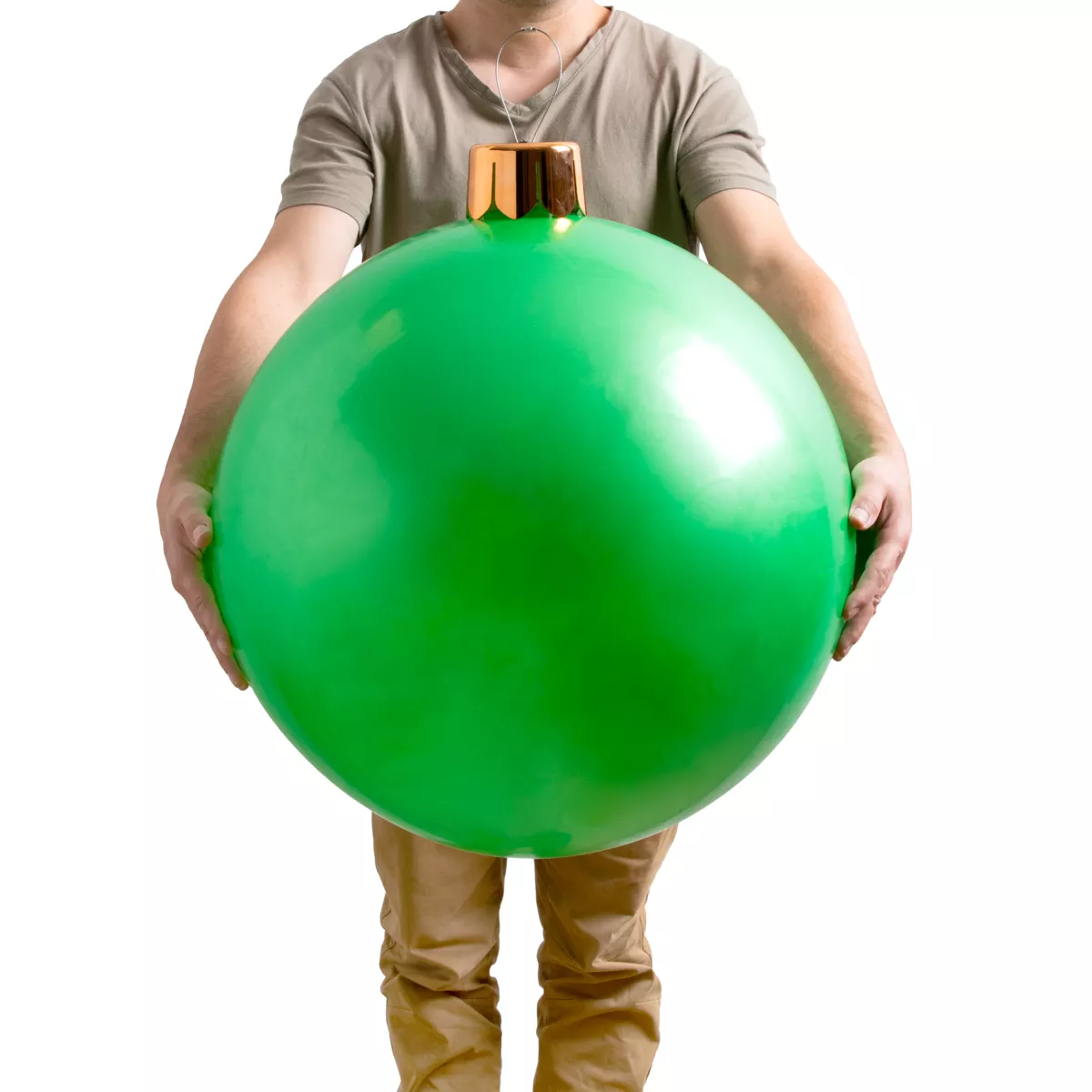 Grande boule de Noël gonflable D65 cm Vert 1