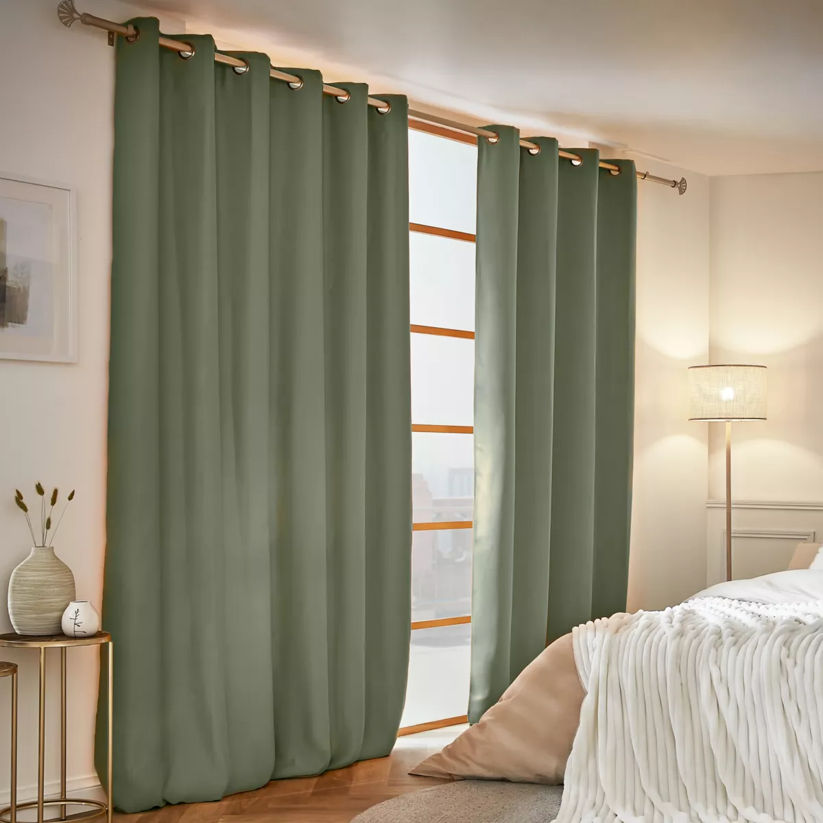 Tenda oscurante termica (180 x 260 cm) Calore Verde cachi